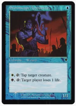 Stormscape Apprentice 2000 Invasion FOIL Blue Common Creature MTG NM AZ1 - Image 1