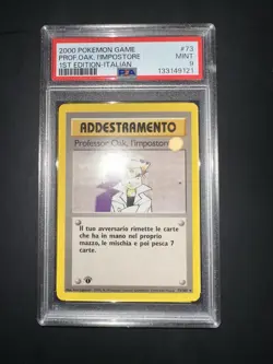 POKEMON PSA 9 PROFESSOR OAK, L’IMPOSTORE 73/102 SET BASE 1st EDIZIONE ITALIANO - Image 5