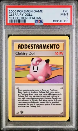 POKEMON PSA 9 CLEFAIRY DOLL 70/102 SET BASE 1st PRIMA EDIZIONE ITALIANO 2000! - Image 1