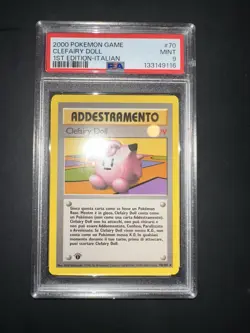 POKEMON PSA 9 CLEFAIRY DOLL 70/102 SET BASE 1st PRIMA EDIZIONE ITALIANO 2000! - Image 5
