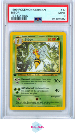 BIBOR 1ST EDITION POKEMON GERMAN 1999 17 PSA 9 - Image 1