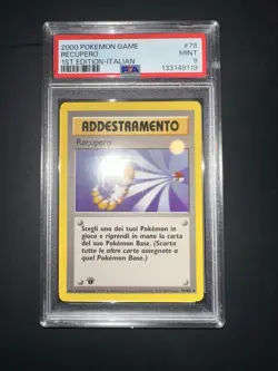 POKEMON PSA 9 ADDESTRAMENTO RECUPERO 78/102 SET BASE 1st EDIZIONE ITALIANO! - Image 5