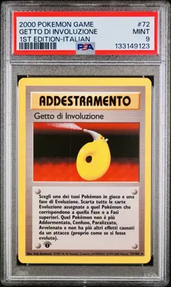 POKEMON PSA 9 GETTO DI INVOLUZIONE 72/102 SET BASE 1st PRIMA EDIZIONE ITALIANO! - Image 1