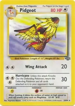 Pokemon TCG - Pidgeot 24/64 - Rare Unlimited - Jungle Unlimited [Moderate Play] - Image 1