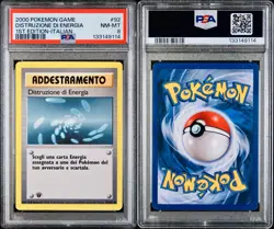 POKEMON PSA 8 DISTRUZIONE DI ENERGIA 92/102 SET BASE 1st PRIMA EDIZIONE ITALIAN - Image 3