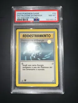 POKEMON PSA 8 DISTRUZIONE DI ENERGIA 92/102 SET BASE 1st PRIMA EDIZIONE ITALIAN - Image 5