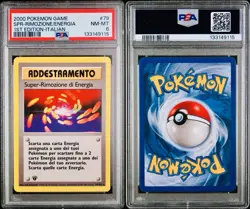 POKEMON PSA 8 SUPER-RIMOZIONE DI ENERGIA 79/102 SET BASE 1st EDIZIONE ITALIANO - Image 3