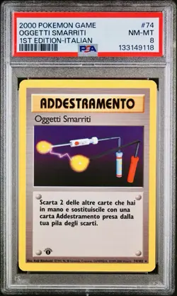 POKEMON PSA 8 OGGETTI SMARRITI 74/102 SET BASE 1st PRIMA EDIZIONE ITALIANO 2000 - Image 1