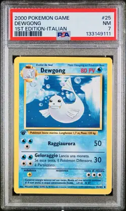 POKEMON PSA 7 DEWGONG 25/102 SET BASE 1st PRIMA EDIZIONE ITALIANO 2000! - Image 1