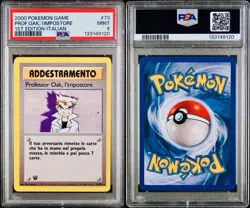 POKEMON PSA 9 PROFESSOR OAK, L’IMPOSTORE 73/102 SET BASE 1st EDIZIONE ITALIANO - Image 3