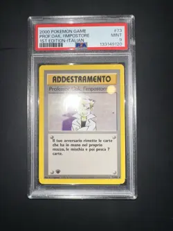POKEMON PSA 9 PROFESSOR OAK, L’IMPOSTORE 73/102 SET BASE 1st EDIZIONE ITALIANO - Image 5