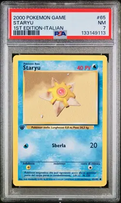 POKEMON PSA 7 STARYU 65/102 SET BASE 1st PRIMA EDIZIONE ITALIANO 2000! - Image 1