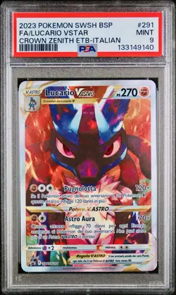 POKEMON PSA 9 LUCARIO VASTRO FULL ART SWSH291 PROMO ZENIT REGALE ETB ITALIANO - Image 1
