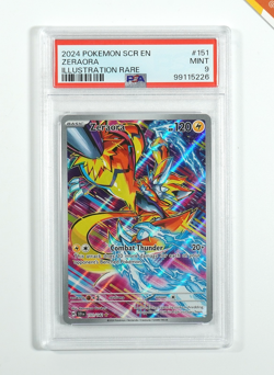Pokemon PSA 9 Zeraora #151 SCR EN Stellar Crown Illustration Rare 2024 English - Image 1