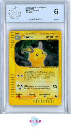 RAICHU POKEMON H25/H32 2003 SKYRIDGE HOLO GERMAN PGS 6 - Image 1
