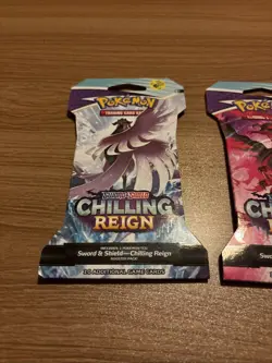2 x Pokemon TCG Chilling Reign Sealed Booster Packs Sleeved - Image 2