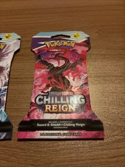 2 x Pokemon TCG Chilling Reign Sealed Booster Packs Sleeved - Image 3
