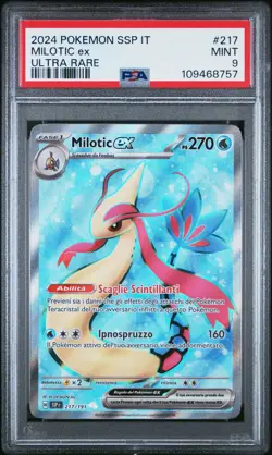 Pokemon PSA 9 Milotic #217 SSP IT Surging Sparks Ultra Rare 2024 Italiano - Image 2