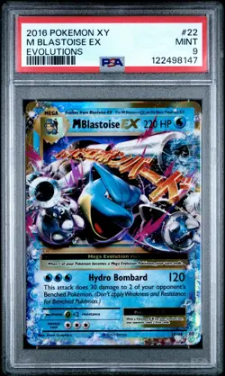 Pokemon PSA 9 M Blastoise Ex #22 XY Evolutions 2016 English - Image 2