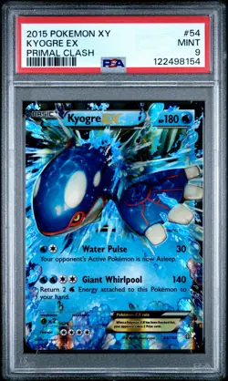 Pokemon PSA 9 Kyogre Ex #54 XY Primal Clash 2015 English - Image 2