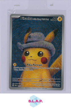 PIKACHU WITH GREY FELT HAT POKEMON SVP 085 BLACK STAR PROMO ENGLISH - Image 1