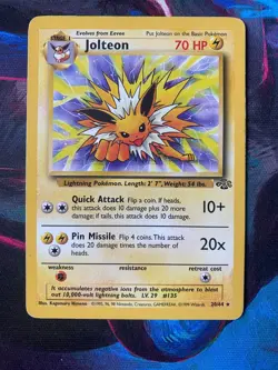 Pokemon Karte Jolteon 20/64 No Holo Rare Jungle Unlimited 1999 Englisch - Image 1