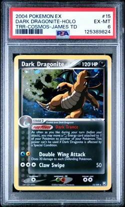 Pokemon PSA 6 Dark Dragonite #15 Cosmos Holo James Theme Deck 2004 English - Image 2