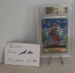 2024 One Piece OP08-Two Legends Monkey D. Luffy #109 Treasure Rare BGS10 ENG - Image 1