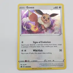 Eevee SWSH042 SWSH: Sword & Shield Promo Cards Holo NM - Image 1