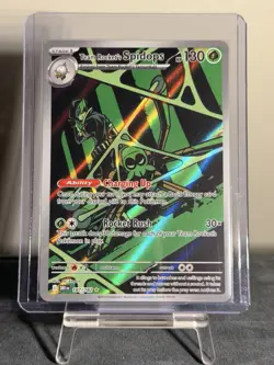 Team Rockets Spidops 187/182 Illustration Rare Destined Rivals Pokemon TCG NM - Image 1