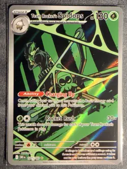 Team Rockets Spidops 187/182 Illustration Rare Destined Rivals Pokemon TCG NM - Image 2