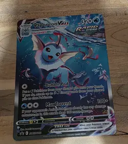 Jumbo Oversized Vaporeon VMAX Card PROMO SWSH182 Pokemon Premium Collection NM - Image 1