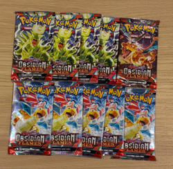 Pokemon TCG S&V Obsidian Flames Booster Pack SEALED x 10 Packs - Image 1