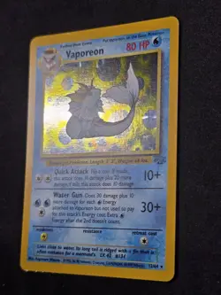 Pokemon TCG Vaporeon Jungle Series Holo Rare 12/64 NM - Image 3