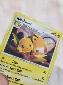 HEAVY PLAY Pokemon TCG Raichu Stormfront 8/100 Holo Rare - Image 3