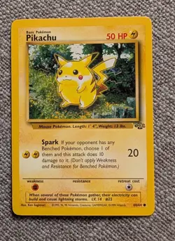 1999 Pokemon - Pikachu 60/64 Jungle Set Red Cheeks LP - Image 1