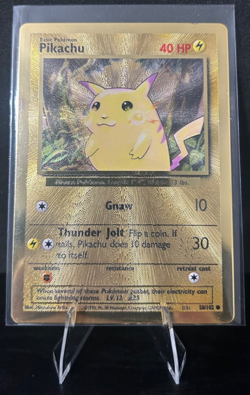 2021 POKEMON CELEBRATIONS UPC 58/102 PIKACHU (METAL) - LP (SMALL CHIP ON FRONT) - Image 1