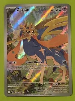 Zacian 100/094 Illustration Rare Pokemon TCG Phantasmal Flames - Image 1