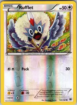 Rufflet 129/162 XY - BREAKthrough Pokemon TCG LP-NM - Image 1