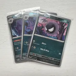 2024 GENGAR GASTLY HAUNTER 3 CARD EVOLUTION SET SV Paldean Fates Pokemon - Image 1