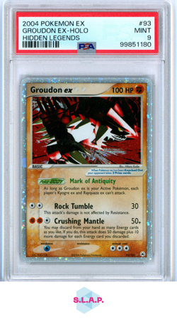 GROUDON EX-HOLO HIDDEN LEGENDS POKEMON EX HIDDEN LEGENDS 2004 93 PSA 9 - Image 1
