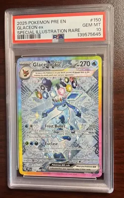 2025 Pokemon Pre EN Special Illustration Rare #150 Glaceon ex PSA 10 - Image 1