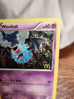 Woobat 7/12 Holo McDonalds Promo 2012 LP Pokemon TCG - Image 3