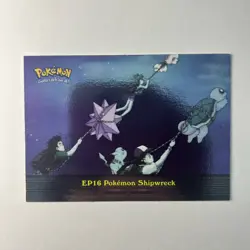 Pokemon Topps TV Series Ep. 16 - Pokemon Shipwreck - Silver Holo Foil Blue Logo - Image 1