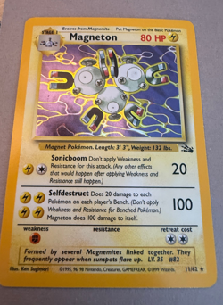 Magneton 11/62 Holo 1999 Pokemon TCG Fossil VINTAGE LP/MP - Image 1