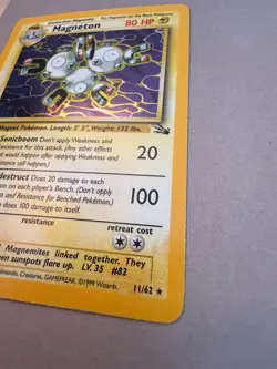 Magneton 11/62 Holo 1999 Pokemon TCG Fossil VINTAGE LP/MP - Image 3