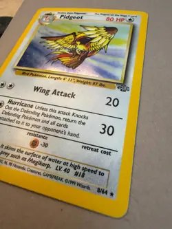 Pidgeot Holo 8/64 1999 Pokemon TCG Jungle Unlimited Holo Rare MP - Image 2