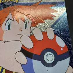 TEXTURED HOLO TV3 Misty 1999 Topps Pokemon TV Animation Holo Foil Black MP - Image 3