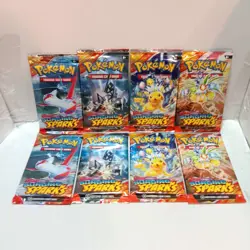 Pokemon Scarlet & Violet Surging Sparks Booster Pack 2 Art Set Lot x8 Sealed - Image 1