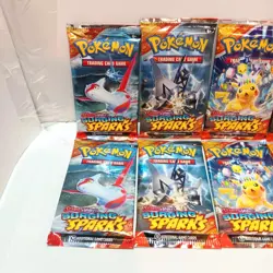 Pokemon Scarlet & Violet Surging Sparks Booster Pack 2 Art Set Lot x8 Sealed - Image 2